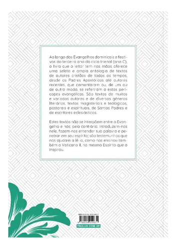 O Evangelho Lido Na Tradição Cristã - Ano C, De Barranco, Pablo Cervera. Editorial Paulus, Capa Dura, Edição 2024-11-22 00:00:00 Em Português