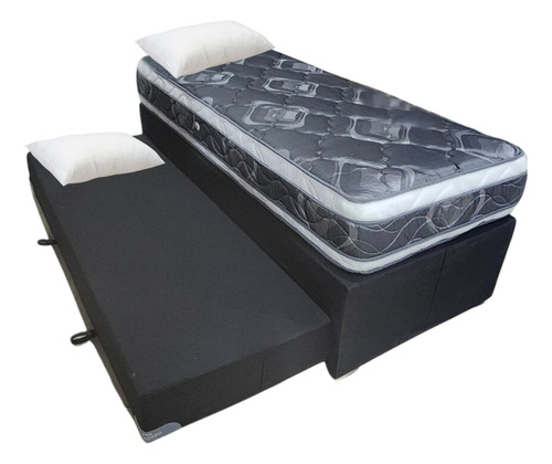 Sommier Cama Marinera Ayfa Resortes 1 1/2 Plaza 100x200 Color Negro