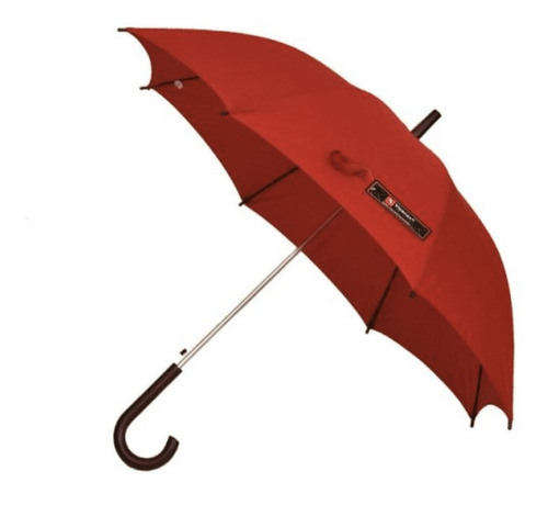 Paraguas Largo 8 Varillas Rojo Resistente - Mundo Trabajo