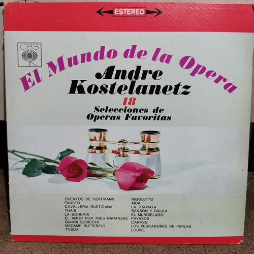 Disco Lp Andre Kostelanetz-18 Selecciones Operas Favoritas