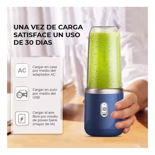 Mini Licuadora Usb Portátil De 400 Ml