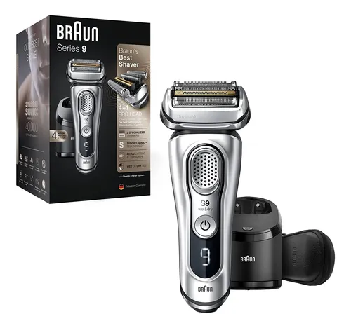Braun Razor 9390cc Waterproof Seco Mojado Barba Cortar Plata