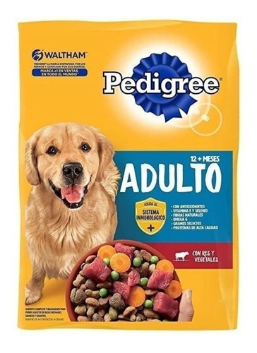 Alimento Pedigree Mainstream Pedigree alimento perro adulto 25 kg para perro adulto de raza  mediana, grande y gigante sabor res y vegetales en bolsa de 2kg