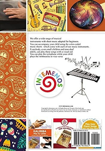 Tongue Drum Songbook For Beginner Play Simple Kids Songs By: Play Simple Kids Songs By Number, De Winter, Helen., Vol. 1. Editorial Independently Published, Tapa Blanda En Inglés, 2020