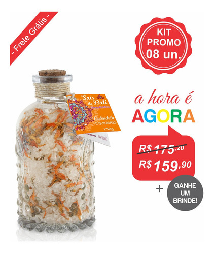 Sais De Banho Bali 250 G - Kit 8 Unid.