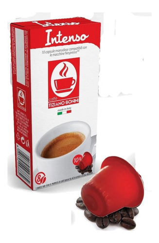 Cafe 10 Cápsulas Intenso Nespresso Compatibles Caffe Bonini