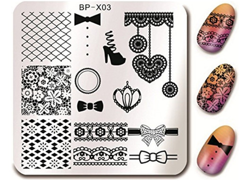 Placas De Stamping Born Pretty Cuadradas - Uñas