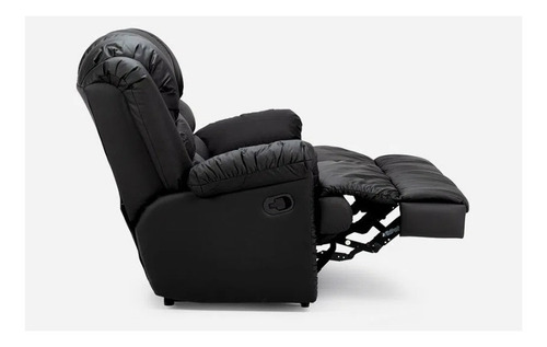 Sofá Reclinable Rosen Jarrie 2 Cuerpos Manual Ecocuero Negro