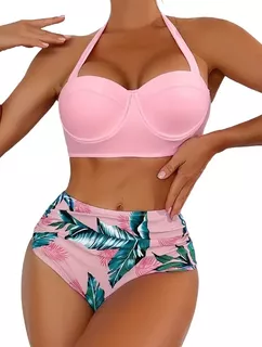 Vestido De Baño Mujer Bikini Playa Piscina Realce Busto