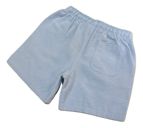 Bermudas Ogochi Em Linho Juvenis Masculinas Resorts Casuais