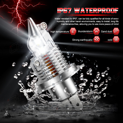 Linterna Frontal Led H4 Con Luz Alta Y Baja 40000lm 200w