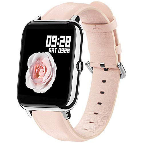 Banda De Reloj De Cuero Genuino Compatible Smartwatch P...