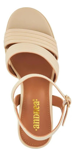Sandalia Plataforma Andrea Mujer Hueso 3330166