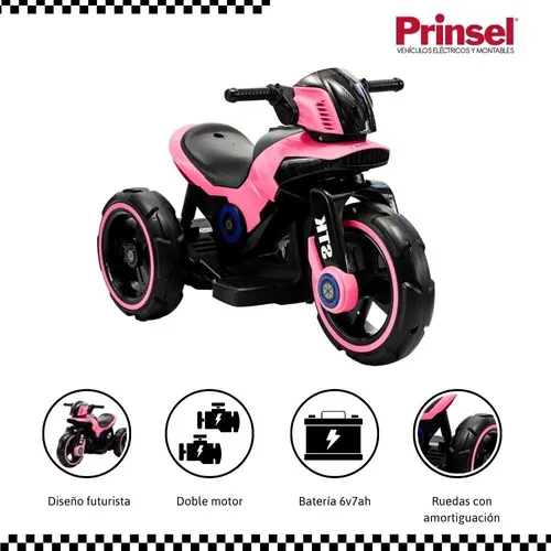 Moto El ctrica Para Ni o Ni a Marca Prinsel Star Trek Color Rosado