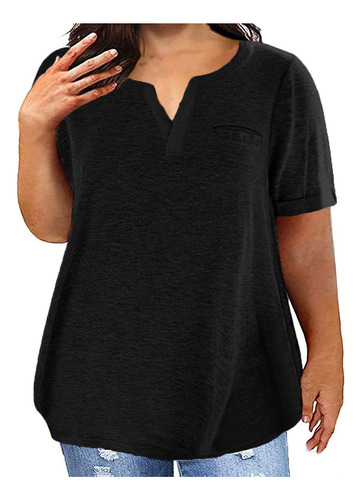 Q Tops Para Mujer, Blusa Con Cuello En V, Encaje, Holgada, M