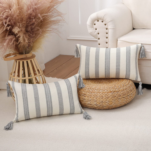 Juego De 2 Fundas De Almohada Smile Bee Boho, 30 X 50 Cm, Al