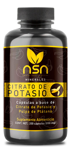 Nsn Citrato De Potasio | Con Pulpa De Plátano | 550 Mg Sabor Sin Sabor