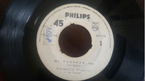 Vinilo Single De  Palmenia Pizarro  Amargada ( G137