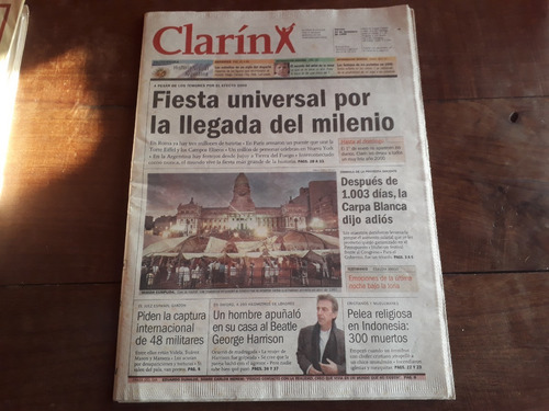 Diario Clarín 31/12/1999 -fin De Año Del Siglo Y Del Milenio (Usado)