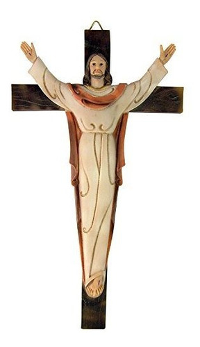 Cristo En Cruz De 13 Pulgadas Crucifijo De Pared De Resina P