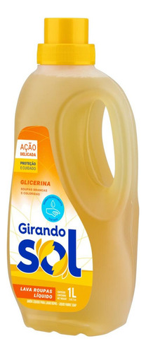 Kit C/ 4 Lava-roupas Liquido 1l Glicerina Girando Sol