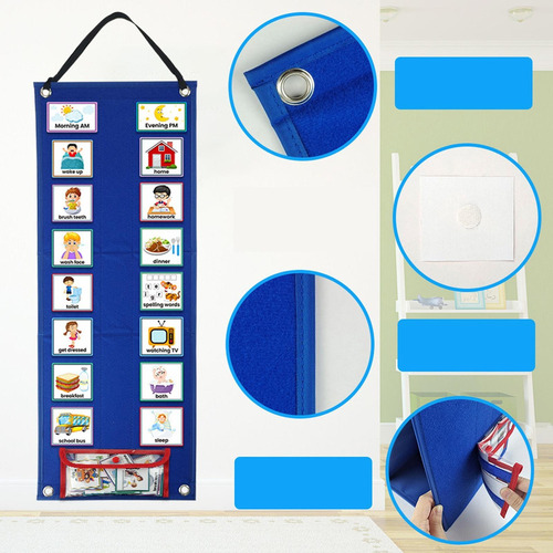 B Calendario De Horario Visual Para Niños Con 72 Piezas