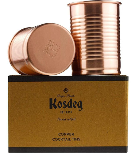 Kosdeg Copper Cocktail Lats Set Of 2 12oz - Copas De Cobre P