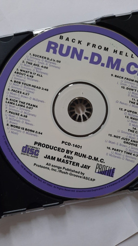 Run Dmc Back From Hell - Cd Made In Usa (Usado)