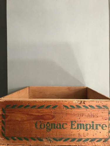 Antigua Caja Madera Embalaje Cognac Empire Tienda De Raya