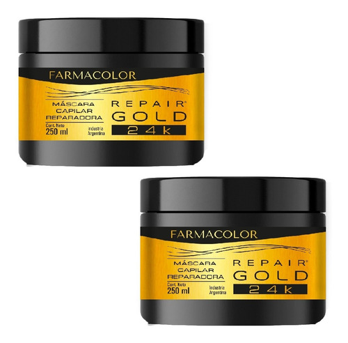 Farmacolor Repair Gold Máscara Capilar X 2 Uni. De Fábrica