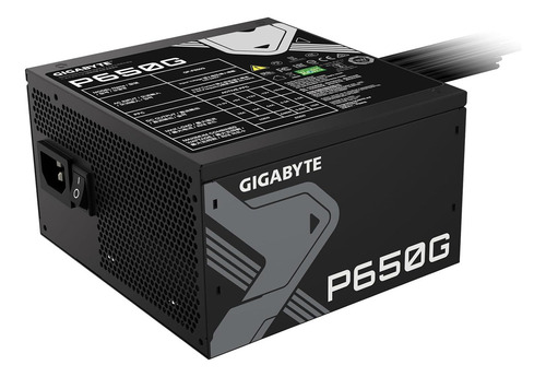 Fuente Gigabyte P650g 650w 80 Plus Gold Color Negro