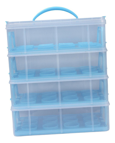 Para Contenedor De Cupcakes Con Tapa Recipiente Para 4 .