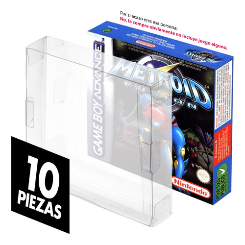 Pack 10 Caja Protectora Pet Para Game Boy Gba Gbc Juegos Cib