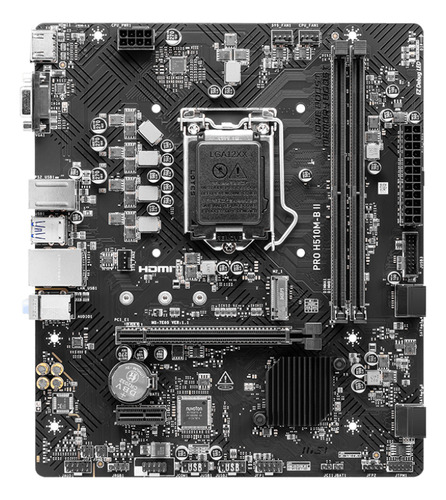Tarjeta Madre Intel 10a Gen Lga1200 Ddr4 Msi Pro H510m-b Ii