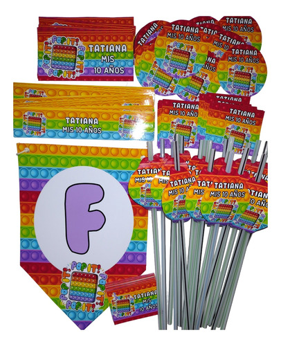 Promo Cotillon Personalizado Pop It X 20 Chicos