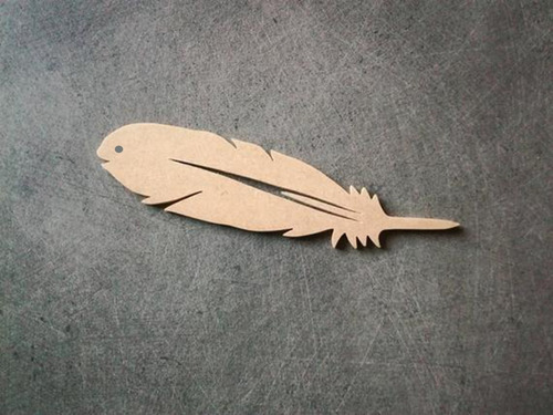 Pluma De Pájaro 6 Cm Mdf 3mm Con 100 Pz 