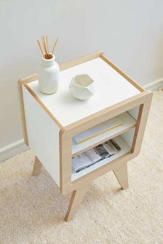 Imagen 5 de 10 de Mesa De Luz Estilo Vintage Escandinava Nordica Excelente