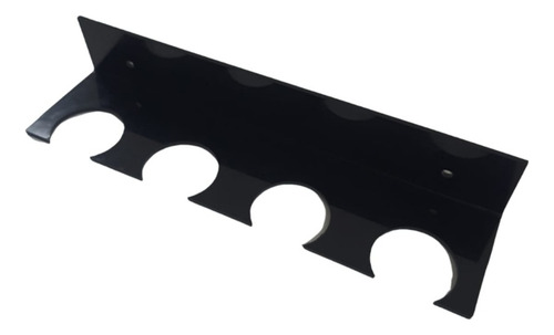 Suporte/descanso P/ Microfone Acrílco Parede P/4 Mics Com 2 Cor Preto