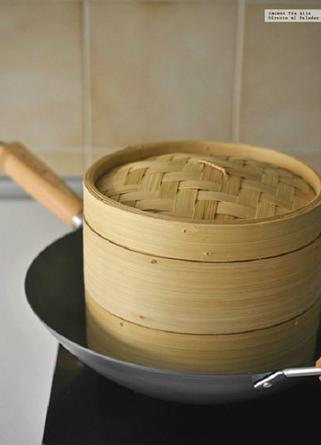 Imagen 4 de 5 de Vaporera De Bambu 20cms Importada