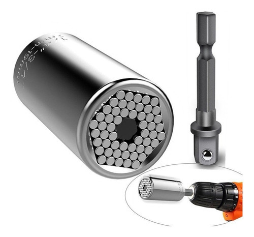 Llave Universal Tubo Con Cricket Y Adaptador Atornilladora
