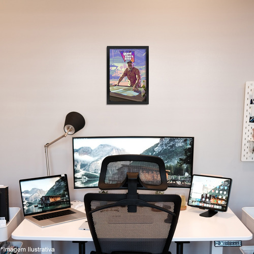 Quadro Gta 6 Brian Heder Pôster C/ Moldura A3