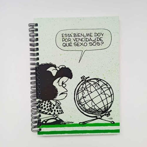 Cuaderno A5 Rayado Mafalda Protesta Esta Bien... - Tapa Dura Color Blanco