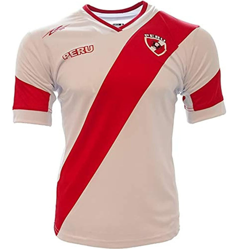 Arza - Camiseta De Fútbol (100% Poliéster), Color Blanco Y R