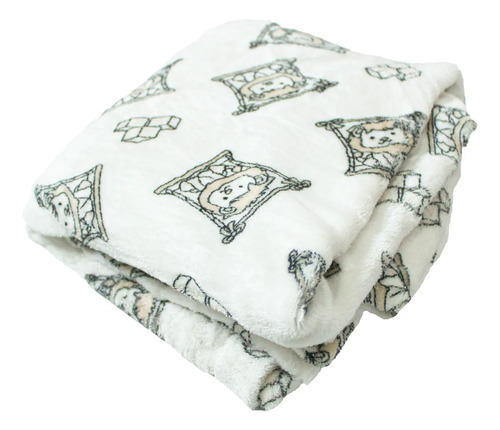 Cobija Para Bebé Calientita Frazada Suave Cobertor Infantil Color Beige Felpa