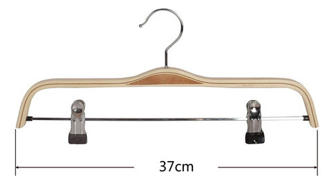Paquete De 10 Perchas Para Pantalones O Faldas De Madera Con