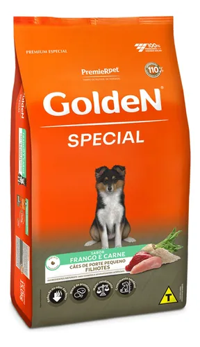 Ração Seca Golden Filhotes Cães Porte Pequeno Frango Carne 3kg