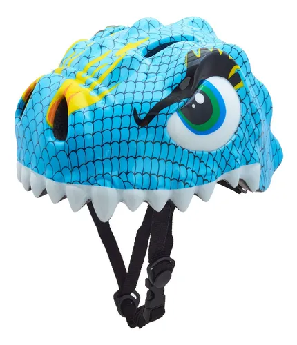 Casco Bici Skate Infantil Crazy Safety Dino Dragon Luz Led