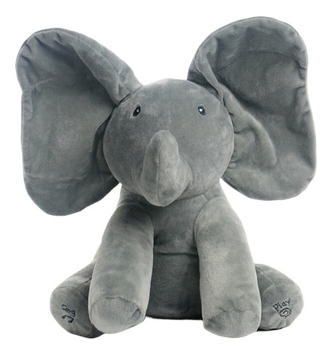 Elefante Peek-a-boo Ojos Musicales Funda Peluche Eléctrico