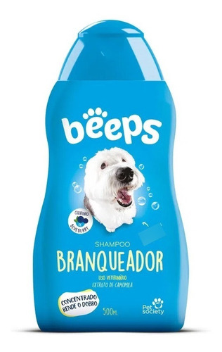 Shampoo Para Cães Branqueador Beeps Pet Society - 500ml