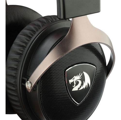 Imagen 6 de 7 de Auriculares Gamer Redragon Icon H520 Negro Y Rojo